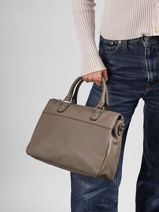 Sac Port� Main Confort Cuir Hexagona Marron confort 469844-vue-porte