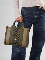 Sac Port� Main Zoe Hexagona Vert zoe 2320316-vue-porte
