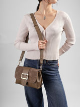 Sac Port� Main Velvet Caviar Cuir Milano Gris velvet caviar VC25114-vue-porte