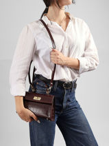 Sac Bandouli�re Milano Marron cocco balo CB25116-vue-porte