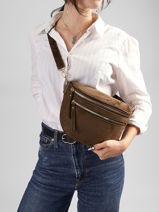 Sac Banane Gallantry Vert sangle 9-vue-porte
