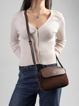 Sac Bandouli�re Essentiel David jones Violet essentiel CM8699-vue-porte