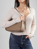 Schoudertas Saffiano David jones Beige saffiano 1-vue-porte