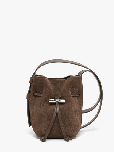 Longchamp Le roseau coulisse nubuck Handtas Bruin