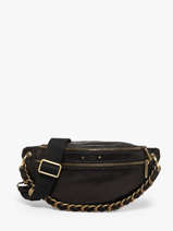 Heuptasje Leder Mila louise Zwart vintage 23689E1