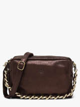 Cross Body Tas Vintage Leder Mila louise Bruin vintage 23673X