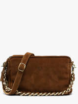 Cross Body Tas Vintage Leder Mila louise Bruin vintage 23673V