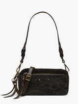 Cross Body Tas Vintage Leder Mila louise Groen vintage 3916PA1