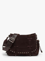 Sac Bandouli�re Vintage Cuir Mila louise Marron vintage 3861DVCC