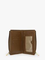 Portefeuille Cuir Mila louise Marron vintage 3576PA1-vue-porte