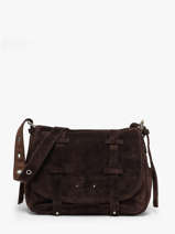 Cross Body Tas Vintage Leder Mila louise Bruin vintage 3917V
