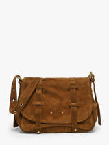 Cross Body Tas Vintage Leder Mila louise Bruin vintage 3917V