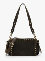 Sac Port� �paule Vintage Cuir Mila louise Vert vintage 33673VCC