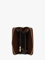 Portefeuille Ego Lulu castagnette Bruin zip EGO26053-vue-porte
