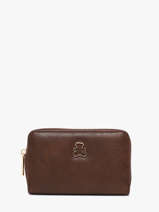 Portefeuille Ego Lulu castagnette Bruin zip EGO26053