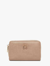 Portefeuille Lulu castagnette Beige zip EGO26053