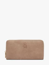 Portefeuille Chrysalide Lulu castagnette Beige zip CHRYSA52