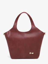 Sac Port� �paule Riverside Cuir Nathan baume Rouge riverside 2NG