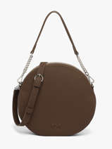 Sac Port� �paule Anna Cuir Nathan baume Marron nathan 9