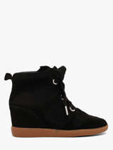 Sneakers Met Sleehak Uit Leder Steve madden Zwart women 11005881