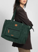 Schoudertas A4 Formaat Adventurer Gerecycleerd Polyester Cabaia Groen adventurer TOTEBAGL-vue-porte