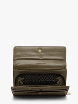 Portefeuille Lulu castagnette Vert zip ORASIE-vue-porte