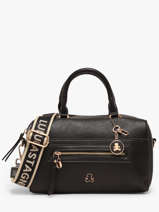 Sac Port� Main Zip Lulu castagnette Noir zip BARKA
