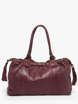 Sac Port� �paule Cow Cuir Basilic pepper Rouge cow BCOW89
