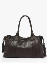 Sac Port� �paule Cow Cuir Basilic pepper Marron cow BCOW89