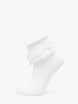 Chaussettes Pieces Blanc socks women 17140916