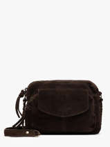 Cross Body Tas Naina Leder Pieces Bruin naina 17100639