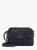 Cross Body Tas Naina Leder Pieces Blauw naina 17100639