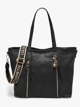Schoudertas A4 Formaat Zip Lulu castagnette Zwart zip 2