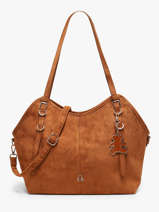 Sac Port� �paule Surpique Lulu castagnette Marron surpique BAKI