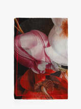 Sjaal Flowers 80x180 Polyester Desigual Zwart rosea 26WAWA17