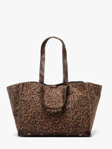 Schoudertas Ava Leder Pieces Bruin ava 17166947