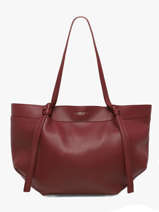 Schoudertas Grained Flora & co Rood grained F9984