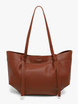 Sac Port� �paule Grained Flora & co Marron grained F9984
