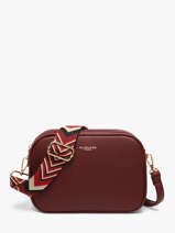 Sac Bandouli�re Grained Flora & co Rouge grained F6967OR