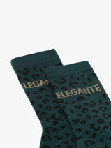 Chaussettes Leo Statement Pieces Vert socks women 17163852-vue-porte