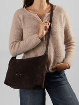 Cross Body Tas Vintage Leder Mila louise Bruin vintage 23067V-vue-porte