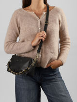 Sac Bandouli�re Vintage Cuir Mila louise Noir vintage 23673E1-vue-porte