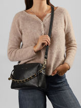 Sac Bandouli�re Vintage Cuir Mila louise Noir vintage 23673LE1-vue-porte