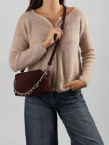 Cross Body Tas Vintage Leder Mila louise Rood vintage 23673V-vue-porte
