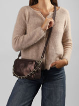 Cross Body Tas Vintage Leder Mila louise Bruin vintage 23673X-vue-porte