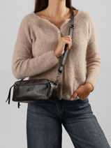 Cross Body Tas Vintage Leder Mila louise Bruin vintage 3920CC-vue-porte