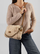 Sac Bandouli�re Mama L Mila louise Beige fr 23673LFR-vue-porte