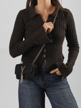 Sac Bandouli�re Divina Winter Valentino Noir divina winter VBSAO03C-vue-porte