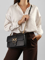 Cross Body Tas Love Bag Icon Leder Pinko Zwart love bag icon 7070A0F1-vue-porte