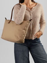 Schoudertas Popette Nylon Tommy hilfiger Beige popette AW17711-vue-porte